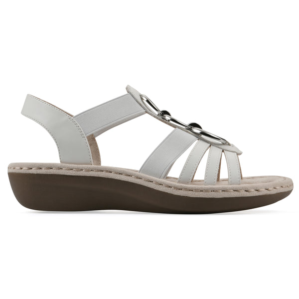 Summit By White Mountain Caselyn Sandal - White