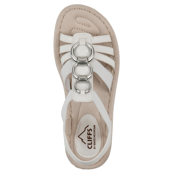 Summit By White Mountain Caselyn Sandal - White