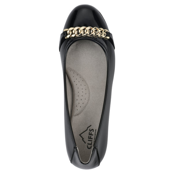 Summit By White Mountain Charmed Flat - Black Patent