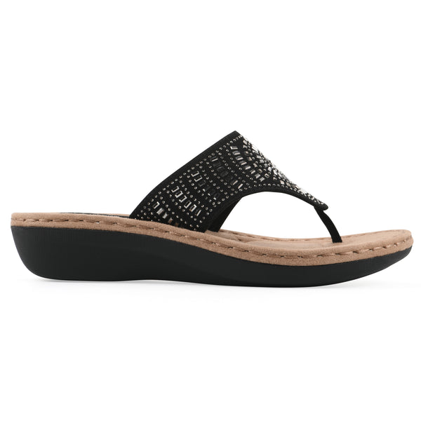 Summit By White Mountain Cienna Sandal - Black