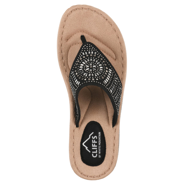 Summit By White Mountain Cienna Sandal - Black