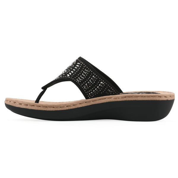 Summit By White Mountain Cienna Sandal - Black