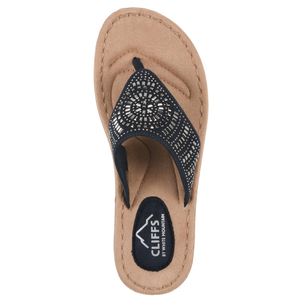 Summit By White Mountain Cienna Sandal - Navy