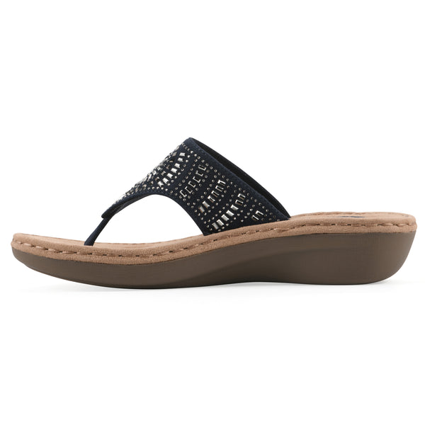 Summit By White Mountain Cienna Sandal - Navy