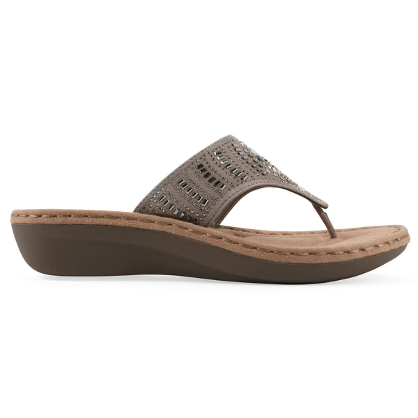 Summit By White Mountain Cienna Sandal - Stone