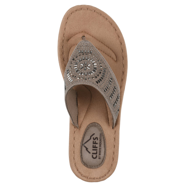 Summit By White Mountain Cienna Sandal - Stone