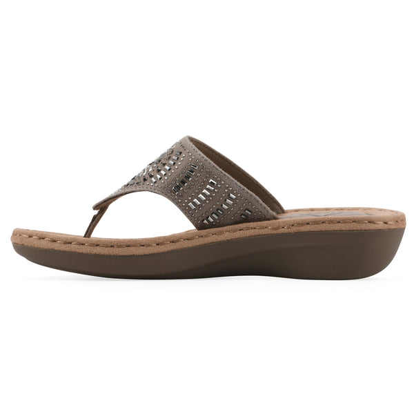 Summit By White Mountain Cienna Sandal - Stone
