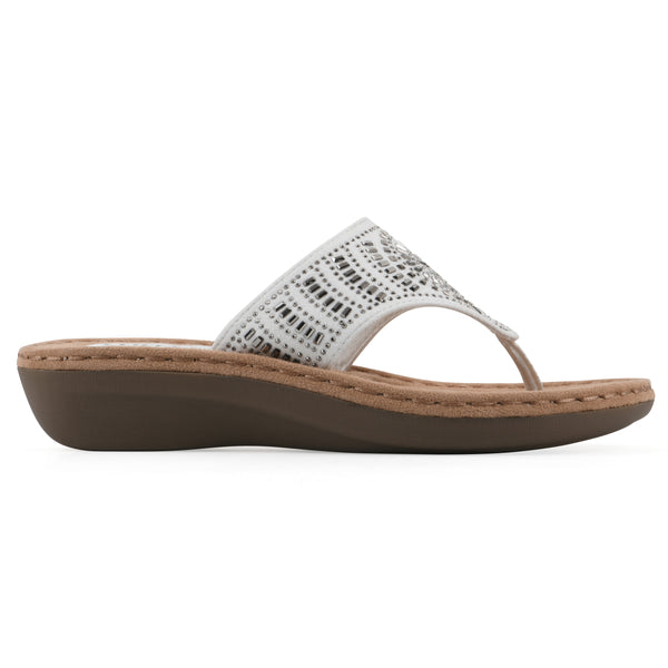 Summit By White Mountain Cienna Sandal - White