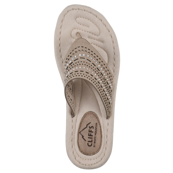 Summit By White Mountain Comate Sandal - Stone