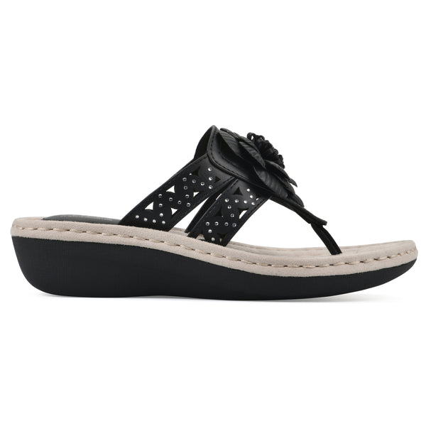 Summit By White Mountain Cynthia Sandal - Black