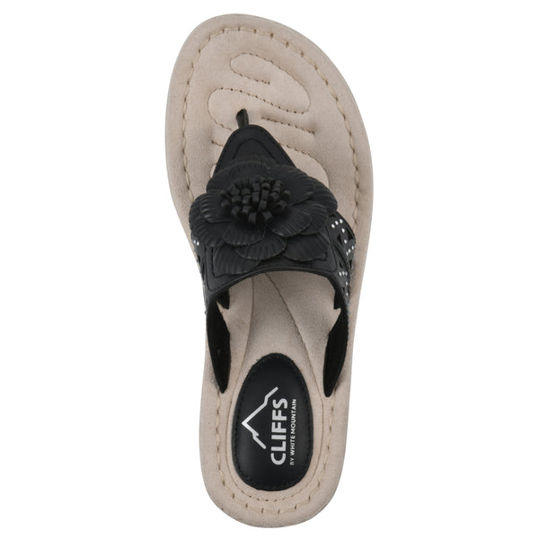 Summit By White Mountain Cynthia Sandal - Black