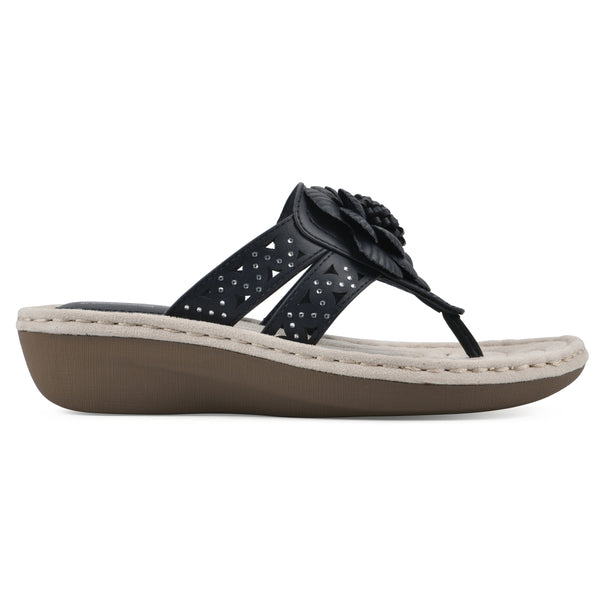 Summit By White Mountain Cynthia Sandal - Navy