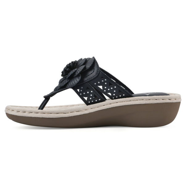 Summit By White Mountain Cynthia Sandal - Navy