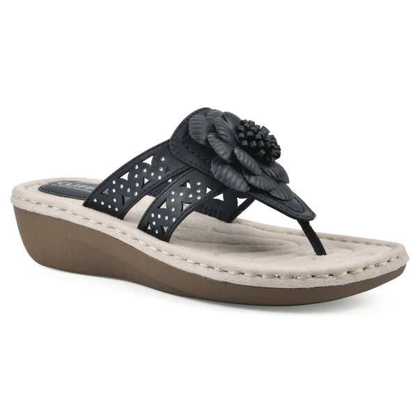 summit by white mountain Cynthia Sandal - Navy