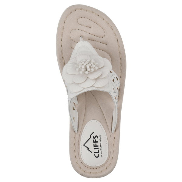 Summit By White Mountain Cynthia Sandal - White