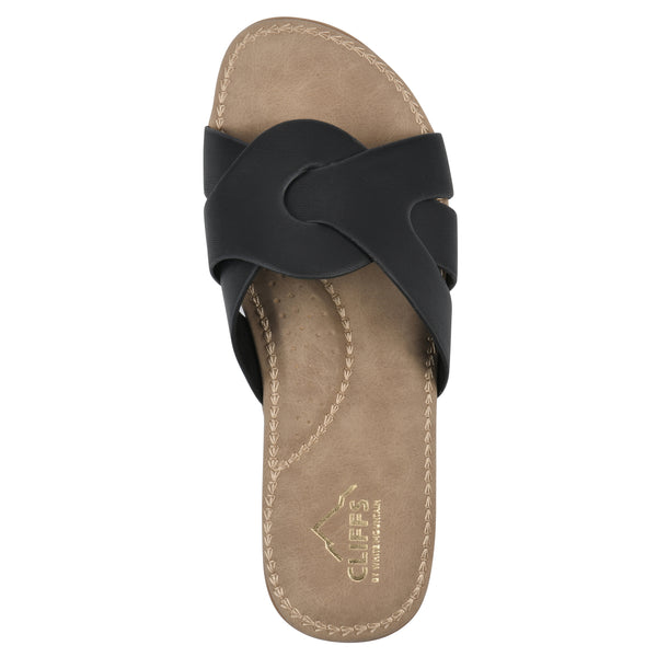 Summit By White Mountain Fortunate Sandal - Black