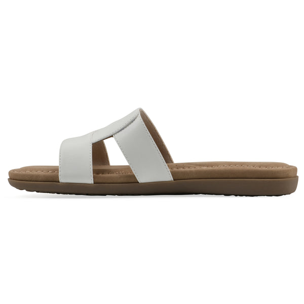 Summit By White Mountain Fraida Sandal - White