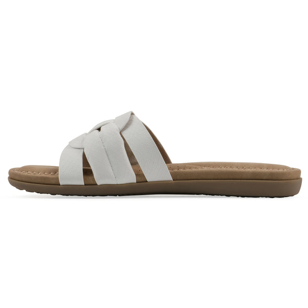 Summit By White Mountain Fraley Sandal - White