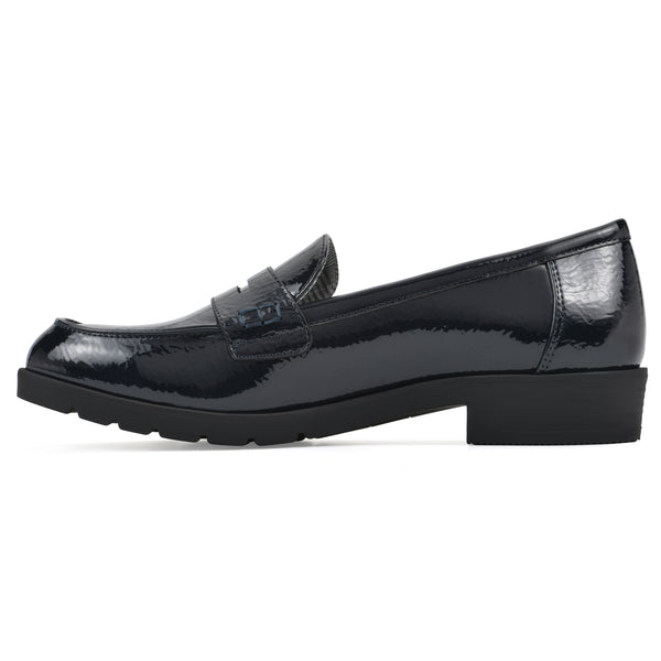Summit By White Mountain Galah Loafer - Navy Patent