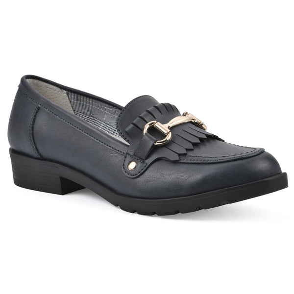 summit by white mountain Galeena Loafer - Navy