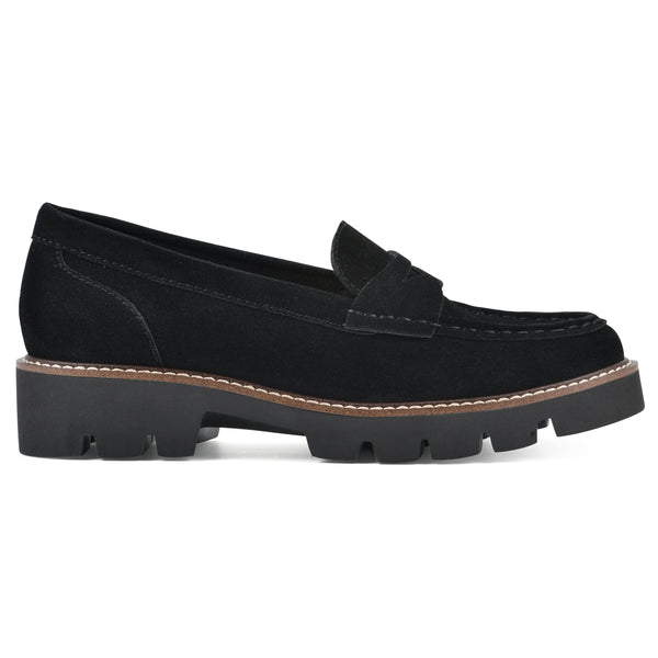 Summit By White Mountain Gunner Loafer - Black Suede