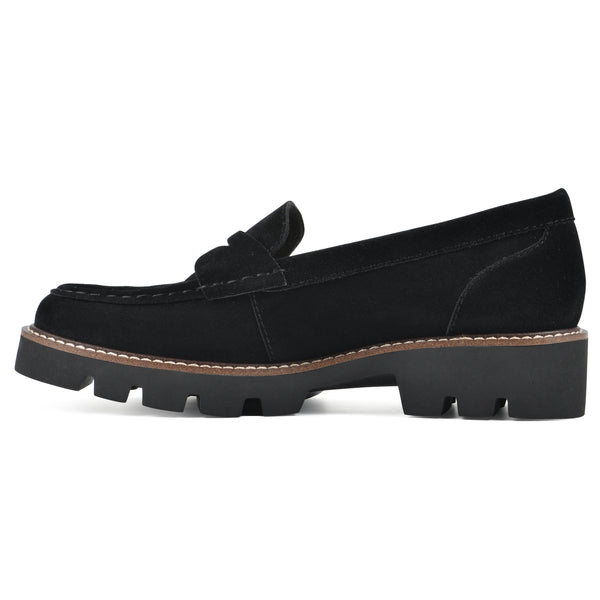 Summit By White Mountain Gunner Loafer - Black Suede