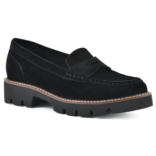 summit by white mountain Gunner Loafer - Black Suede