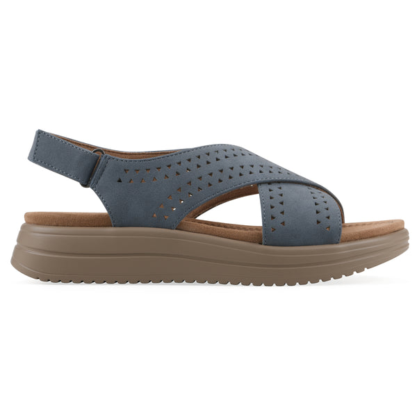 Summit By White Mountain Haniya Sandal - Periwinkle