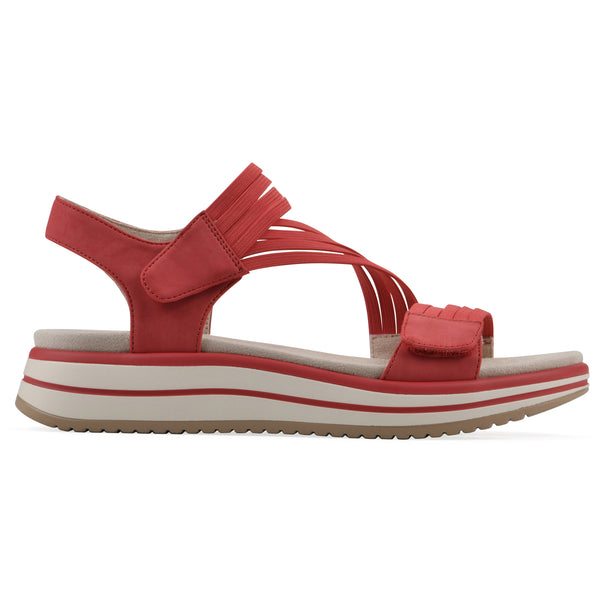 Summit By White Mountain Hapford Sandal - Red
