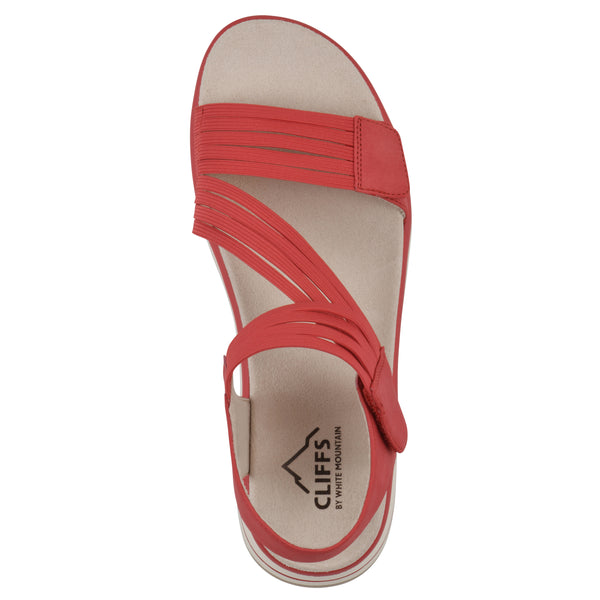Summit By White Mountain Hapford Sandal - Red
