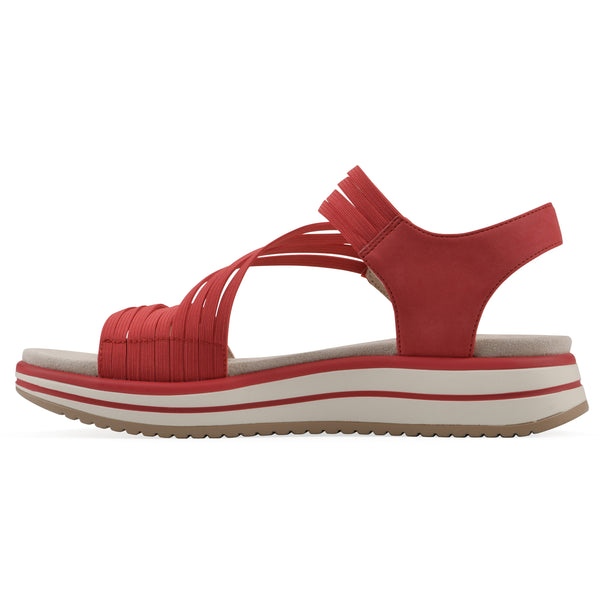 Summit By White Mountain Hapford Sandal - Red