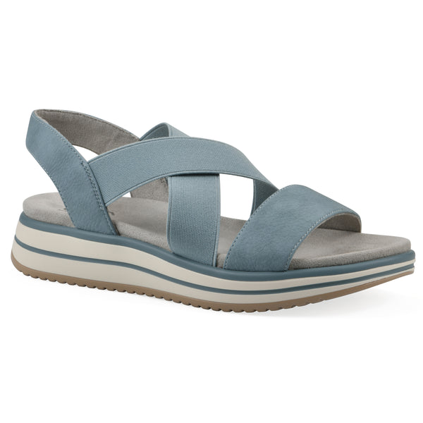 summit by white mountain Hapley Sandal - Mid Blue