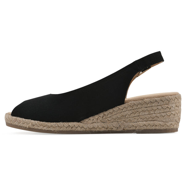 Summit By White Mountain Maize Wedge - Black Fabric