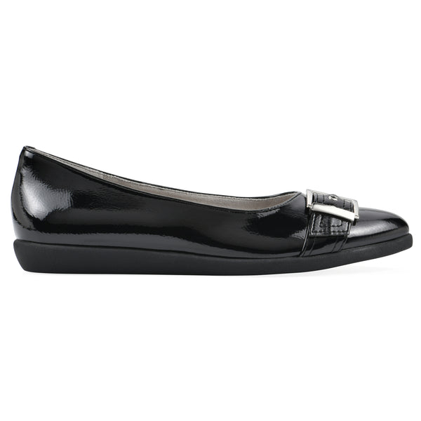 Summit By White Mountain Miliani Flat - Black Patent
