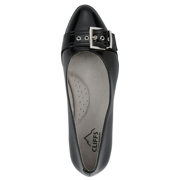 Summit By White Mountain Miliani Flat - Black Patent