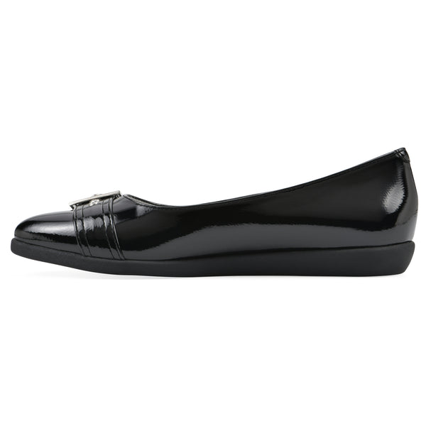 Summit By White Mountain Miliani Flat - Black Patent