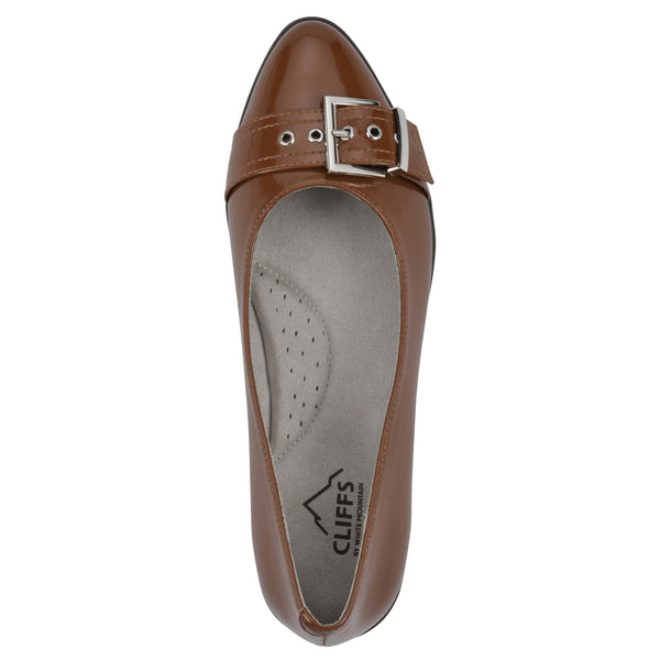Summit By White Mountain Miliani Flat - Tan Patent