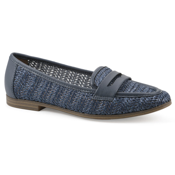 summit by white mountain North Loafer - Blue Raffia