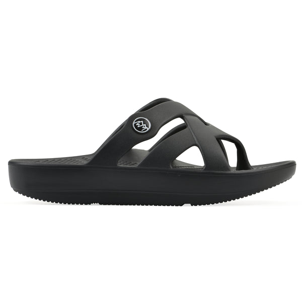 Summit By White Mountain Rip Recovery Sandal - Black