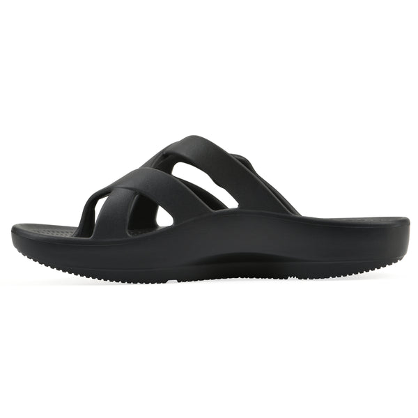 Summit By White Mountain Rip Recovery Sandal - Black