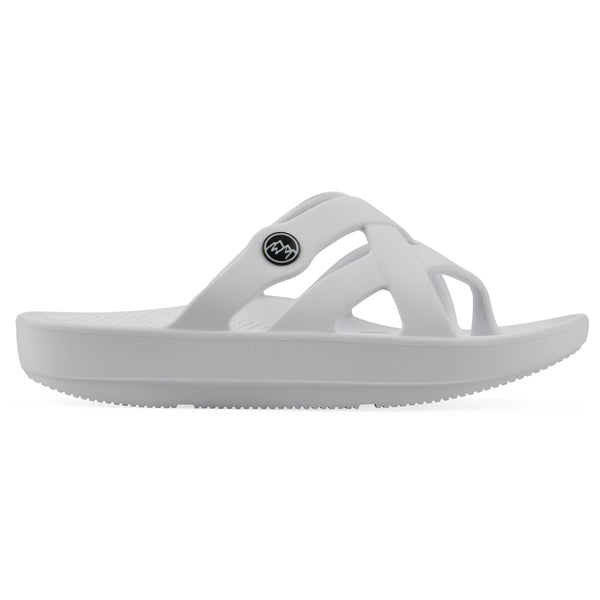 Summit By White Mountain Rip Recovery Sandal - White