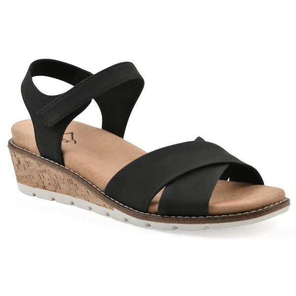 summit by white mountain Tinna Heeled Sandal - Black