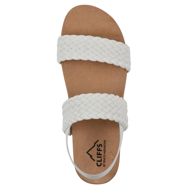 Summit By White Mountain Treat Sandal - White
