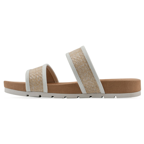 Summit By White Mountain Tropical Sandal - White