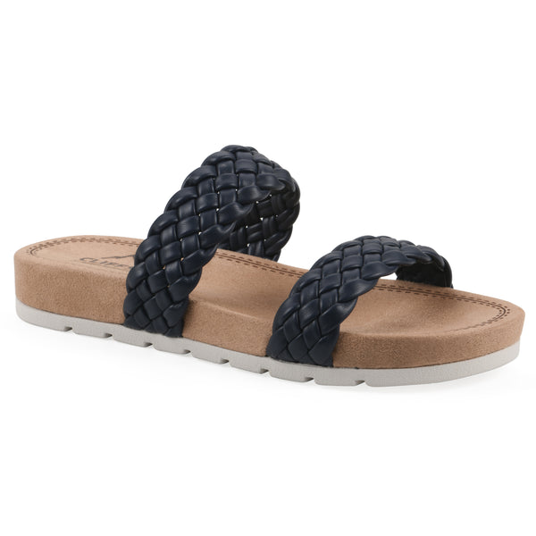 summit by white mountain Truly Sandal - Navy