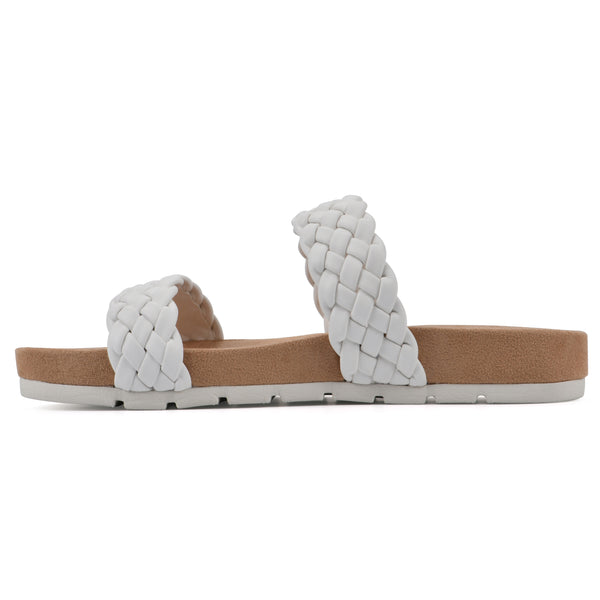 Summit By White Mountain Truly Sandal - White