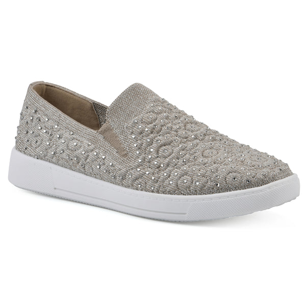 summit by white mountain Unit Sneaker - Gold Fabric