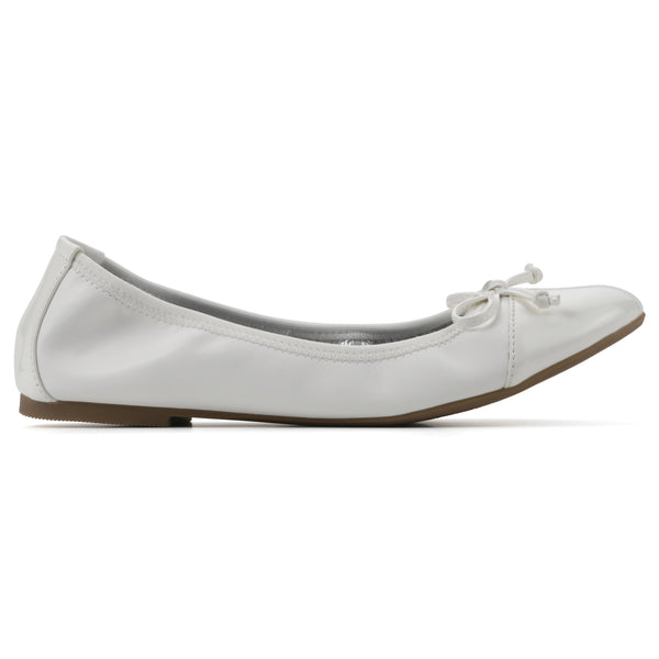 Summit By White Mountain Sunnyside II Flat - White & White Patent Multi