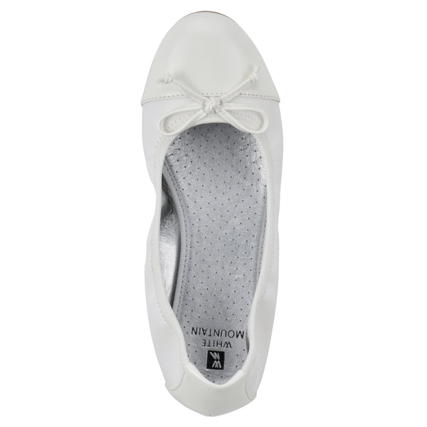 Summit By White Mountain Sunnyside II Flat - White & White Patent Multi
