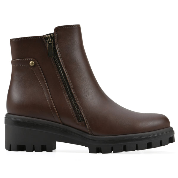 Summit By White Mountain Tahj Bootie - Mocha Faux Leather